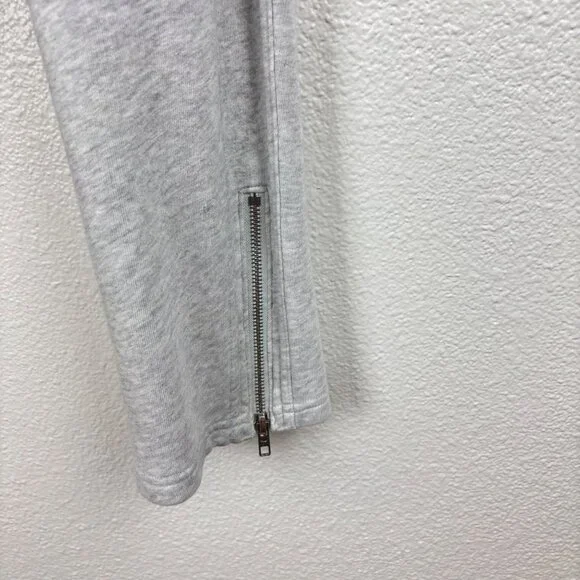 Victorias Secret Pink XL Gray Womens Sweatpants With Zippered Ankles Lounge - Picture 2 of 4